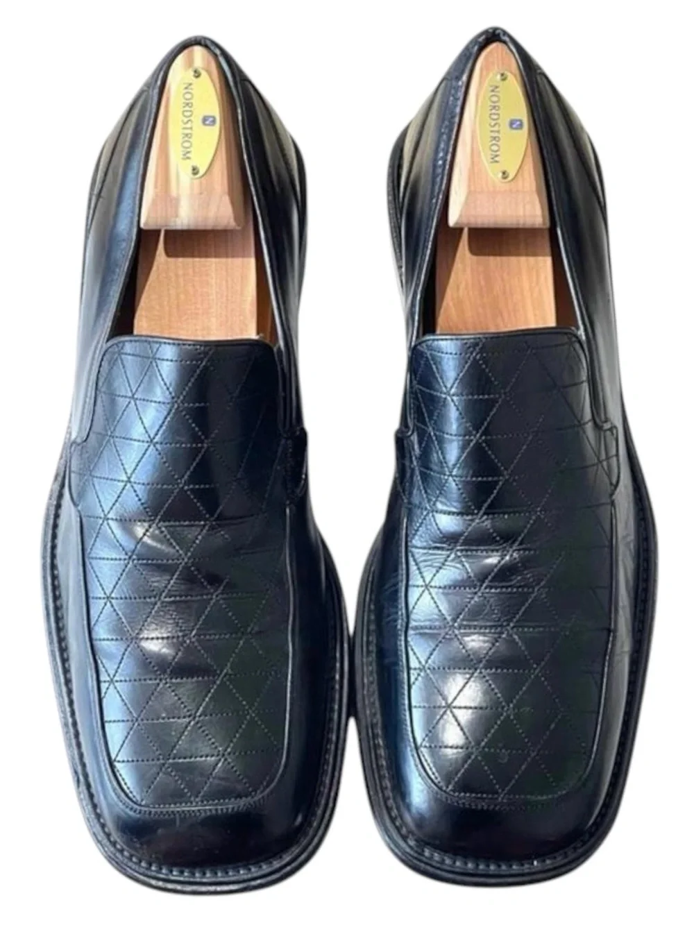 Avventura ᪣ Hand Crafted Quilted Detail Dress Shoe Loafers ᪣ Black Leather ᪣ 10M